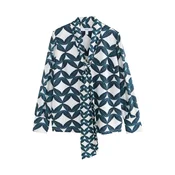 Next Bluza petrol/meta/bela