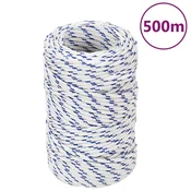 Vidaxl Vrv za čoln bela 2 mm 500 m polipropilen