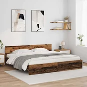 Vidaxl Konstrukcija postelje Star les 180 x 200 cm Konstruiran les