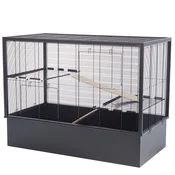 Kletka za glodavce NESTA 70 METAL LOW 102,5 x 52,5 x 76,5 cm ČRNA