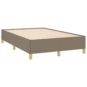 Vidaxl Posteljni okvir brez vzmetnice taupe 120x190 cm blago
