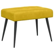 Vidaxl Klop s gumbnim oblazinjenjem Rumena 60 x 40 x 45 cm Žamet