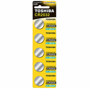 TOSHIBA Litijum Baterija ELECTRONICS CR2032, Pakovanje od 5