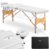Physa Toulouse White prenosna zložljiva lesena masažna posteljna miza do 227 kg bela, (21135090)
