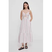 Lanena obleka Pepe Jeans