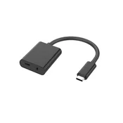 MicroConnect USB-C moški - Minijack avdio in USB-C