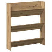 Vidaxl Stenska omara za čevlje artisian hrast 80x18x90 cm inž. les