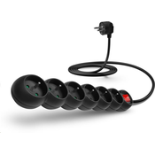 CONNECT IT podaljšek 230 V, 6 vtičnic, 5 m, s stikalom (črn)