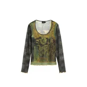 Desigual Majica svetlo zelena / temno zelena