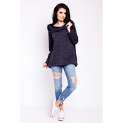 Infinite You Womans Blouse M119 Navy Blue
