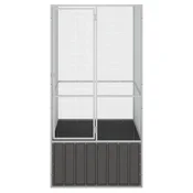 vidaXL Ptičja kletka antracit 111x107x211,5 cm pocinkano jeklo