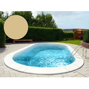 BWT bazen pokrivac ovalni 490 x 300 x 150 cm - sand - Debljina 0,8 mm / s ovjesnim rubom P1