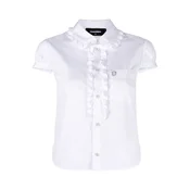 Dsquared2 bela bluza s kratkimi rokavi
