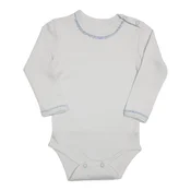 BUNNY BOO Bodi za bebe dugih rukava, Belo-plavi
