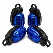 Car 888 Accessories Kapice ventila Bomb, 4 komada, Plave