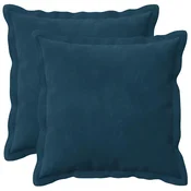 vidaXL Prevleka za blazino 2 pcs HOUTEN Modra 40 x 40 cm Žamet
