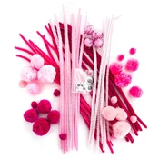Set za ustvarjalno izdelovanje - 80 kosov | Pink