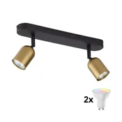 LED RGBW prigušiva spot svetiljka TOP 2xGU10/6,5W/230V 2700-6500K zlatna/crna