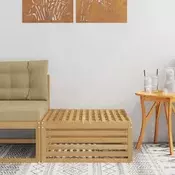 Vanjski otoman Cvrsto drvo akacije Bijela 79 x 79 x 37 cm
