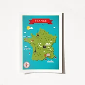Wallity Poster France-1953, 42x59,4 cm