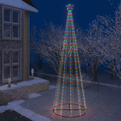 vidaXL Stožasto božicno drvce sa 752 šarene LED žarulje 160 x 500 cm