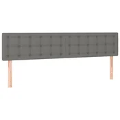 Vidaxl vidaXL Vzglavja za posteljo, 2 kosa, temno siva, 100x5x78/88 cm, blago
