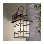 ORION Tradicionalna vanjska zidna svjetiljka Ilka kao lampion - Seoska kuca / rustikalni - smede patinirano, bijelo mat - Metal