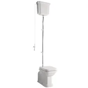 KERASAN WALDORF WC školjka s kromirano cisterno, bela, retro dizajn