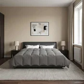 Vidaxl Polna celoletna prevleka Svetlo siva 200 x 220 cm Mikrovlakna