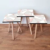 Hanah Home Set klub stocica 3Shp235, 3 komada, Tirkizna