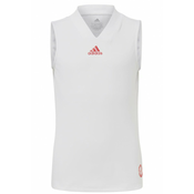 Majica kratkih rukava za djevojčice Adidas Q3 Match Tank - white/scarlet