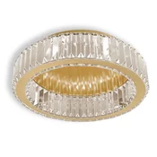 Toolight Stropna svetilka iz brušenega zlata, glamurozna kristalna stropna svetilka, 40 cm APP1720