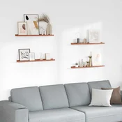 Polica na zidu 4 pcs Crvena 80 x 9 x 3 cm Konstruirano drvo