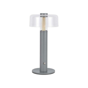LED Zatemnitvena polnilna namizna svetilka LED/1W/5V 3000K 1800 mAh siva