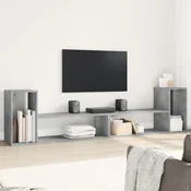 TV ormarici 2 kom Siva betona 100x30x50cm konstruirano drvo