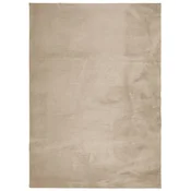 Vidaxl Preproga s kratkimi vlakni mehka pralna peščena 240x340 cm
