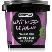 Beauty Jar Dont Worry, Be Happy relaksacijska sol za kopel z vonjem sivke 1.2 kg