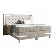 Boxspring krevet Baltimore 189 Jednostruki, Boxspring, Svijetlo smeđa, 120x200, Tkanina, Basi a doghePodnice za krevet, 152x211x120cm