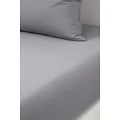 Pamucna plahta s gumom BOSS BEBOSS Storm 140 x 200 cm boja: siva