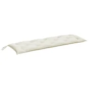 Vidaxl Blazina za vrtno klop melanž krem 150x50x7 cm blago