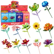 slomart Gradbeni bloki LEAN TOYS: Roža z rožo, barvit komplet, 71-106 el.