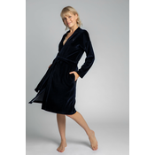 LaLupa Womans Bathrobe LA009 Navy Blue