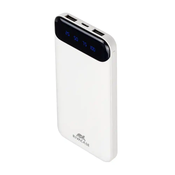 Zunanja baterija powerbank 10.000 mAh VA2240 Quick Charge z LCD-jem bel