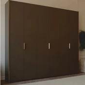 Casa Padrino Luxury Bedroom Cabinet Dark Brown/Brass 273.6 cm - Bedroom Furniture