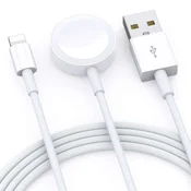 shumee Brezžični polnilnik Alogy 2-v-1 Qi Lightning za Apple Watch iPhone