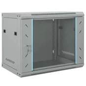 vidaXL omara za omrežje s shranjevanjem Siva 60 x 45 x 50 cm Jeklo