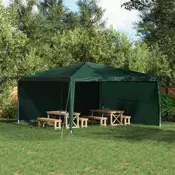 Zid šatora za zabavu 2 pcs Zelena 400 x 195 cm PE i celik