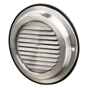 VENTS Rešetka rozeta fasadna okrogla Vents mvB Inox, 10 cm