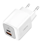 LOGILINK Dual USB charger set 1x USB-C (PD) 1x USB-A 20 W 20kom bijela