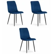 Brandless Stol LAVA - mornarsko modri žamet x 3, (22030829)